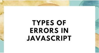 Different errors in javascript and what they mean
